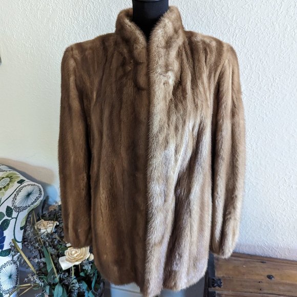 Rothschild's Jackets & Blazers - Vintage Autumn Haze Natural Brown Mink Coat- Rothschilds EMBA the American Mink